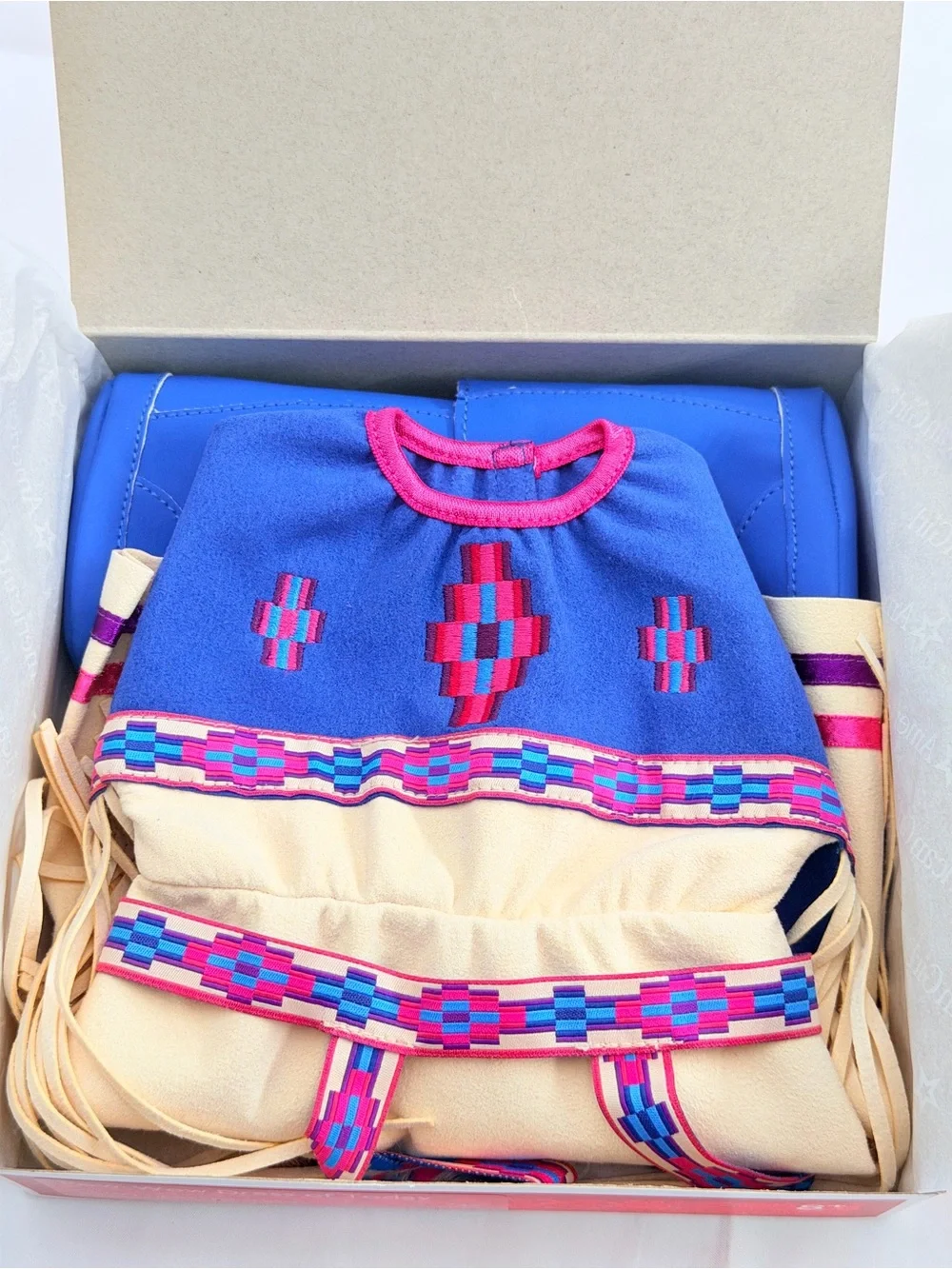 NIB American Girl Doll Kaya Pow Wow Dress of Today 3 Retired Complete